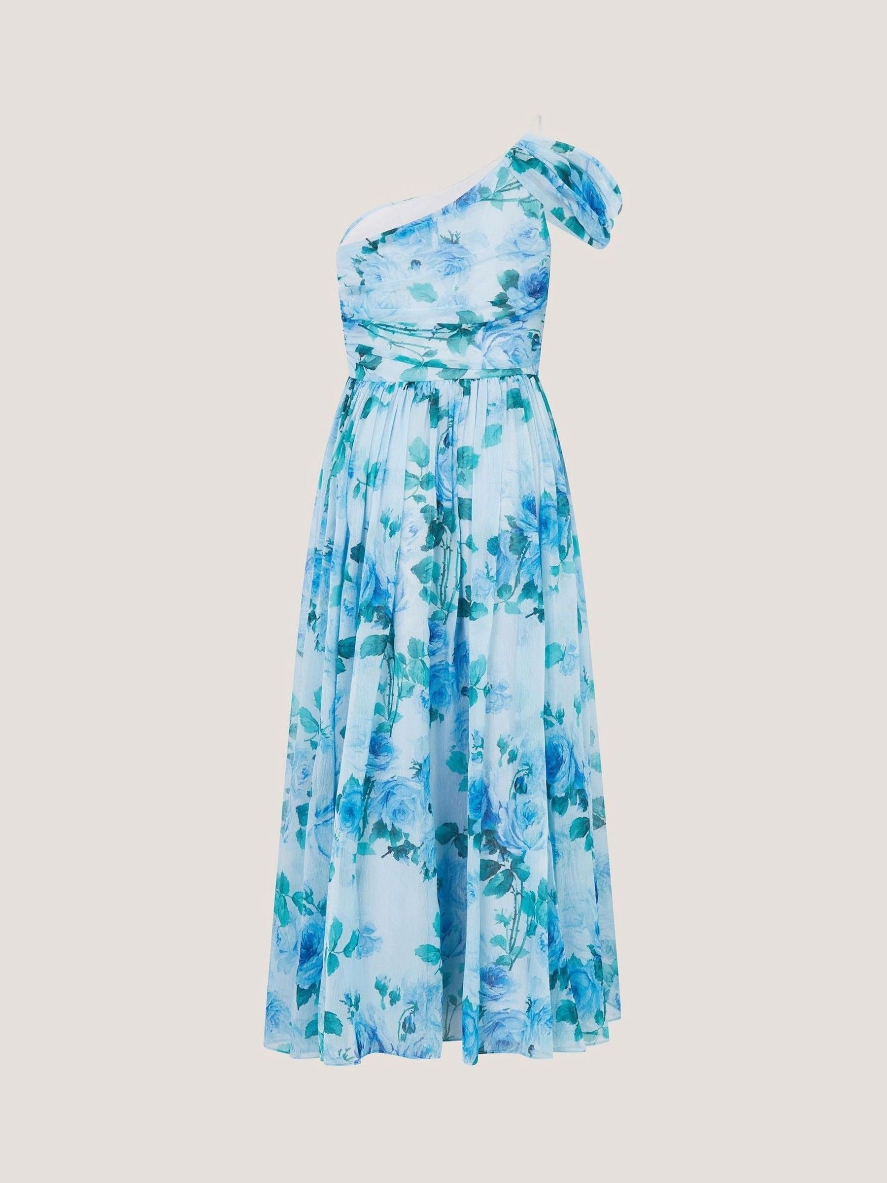 Monsoon Blue Texas One Shoulder Floral Prom Dress image 5