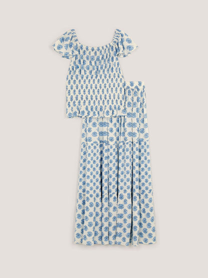 Dsiney Kidz - Monsoon White Wood Block Maxi Skirt Set image 2