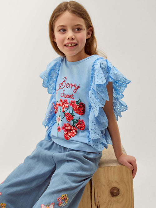 Monsoon Blue Strawberry T-Shirt image 1