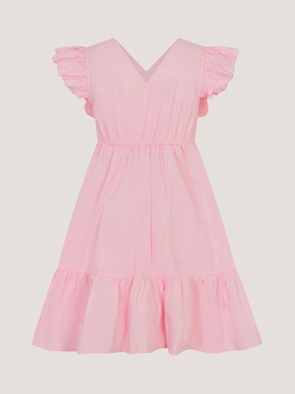 Monsoon Pink Embroidered Butterfly Bodice Dress image 3