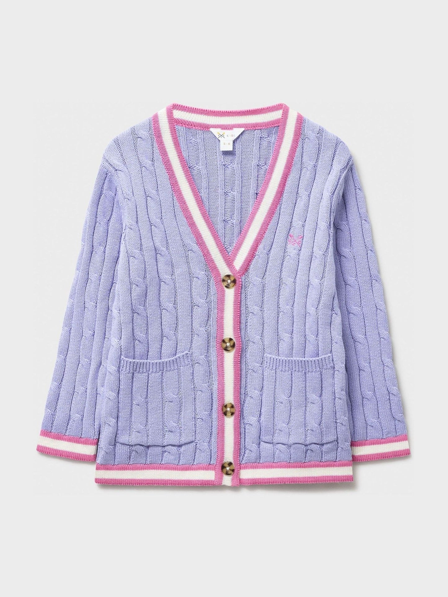 Dsiney Kidz - Crew Clothing Purple Cable Cricket Cardigan image 1