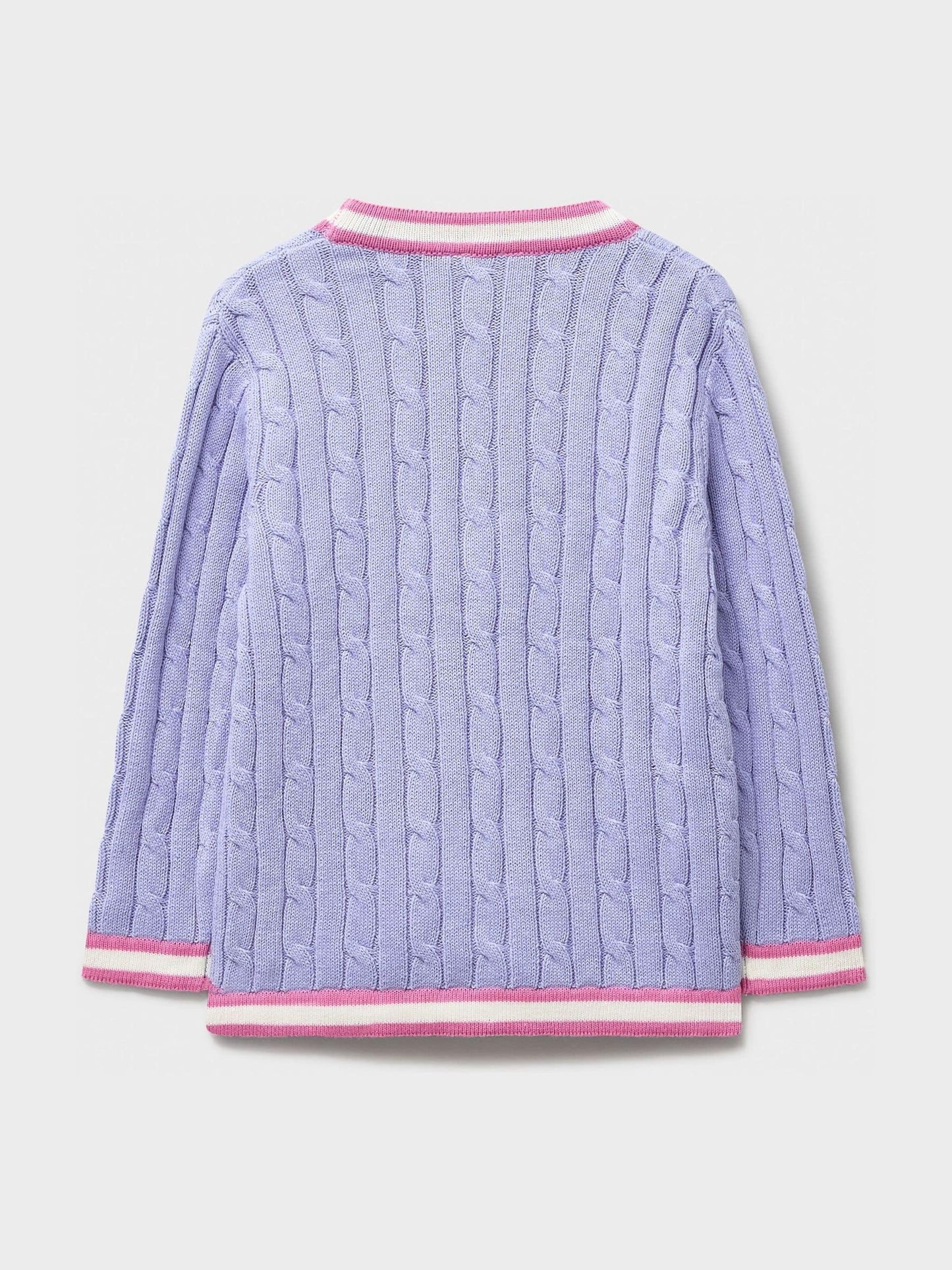 Dsiney Kidz - Crew Clothing Purple Cable Cricket Cardigan image 2