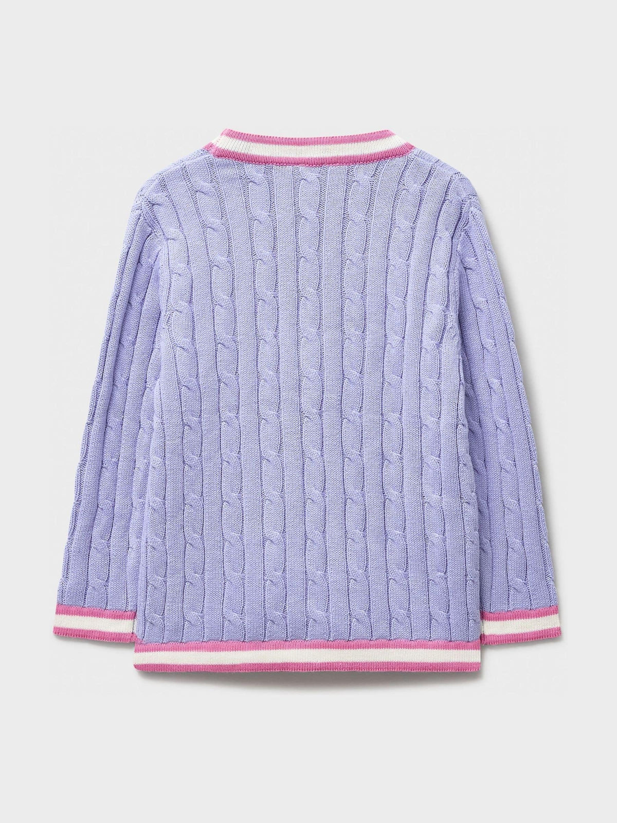 Dsiney Kidz - Crew Clothing Purple Cable Cricket Cardigan image 2