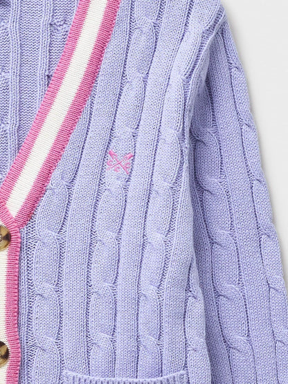 Dsiney Kidz - Crew Clothing Purple Cable Cricket Cardigan image 3