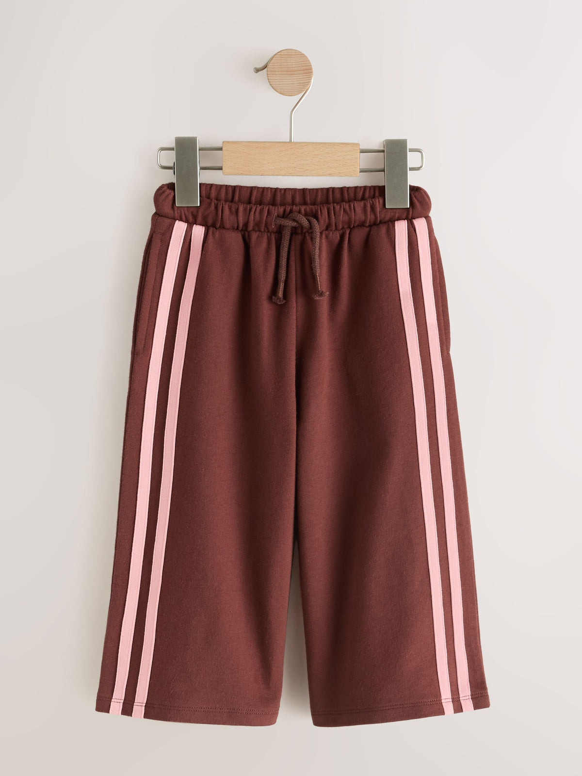 Dsiney Kidz - Chocolate Brown Side Stripe Wide Leg Trousers (3mths-7yrs) image 5