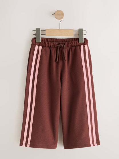 Dsiney Kidz - Chocolate Brown Side Stripe Wide Leg Trousers (3mths-7yrs) image 5