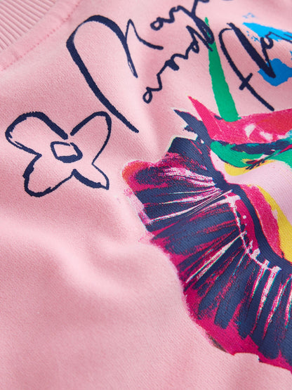 Pink Floral Unicorn Sweatshirt and Leggings Set (3-16yrs) - image 8
