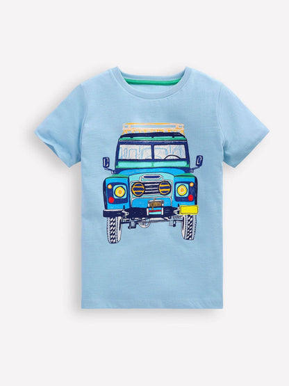 Boden Blue Short Sleeve Graphic T-Shirt image 1