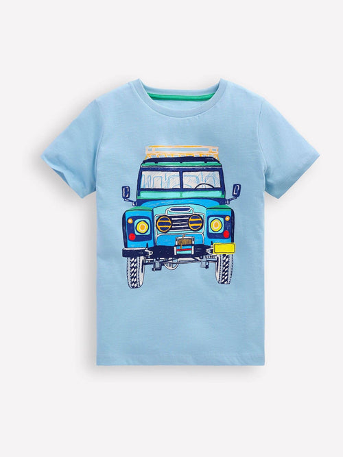 Boden Blue Short Sleeve Graphic T-Shirt image 1
