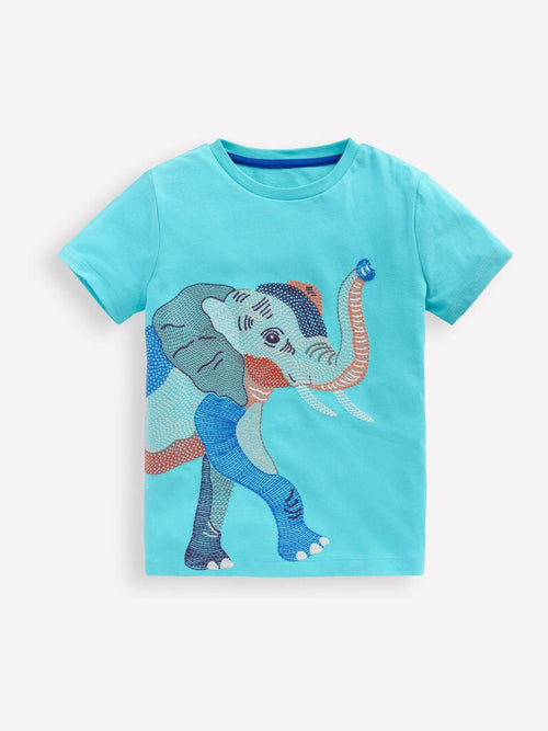 Boden Blue Superstitch T-Shirt image 1