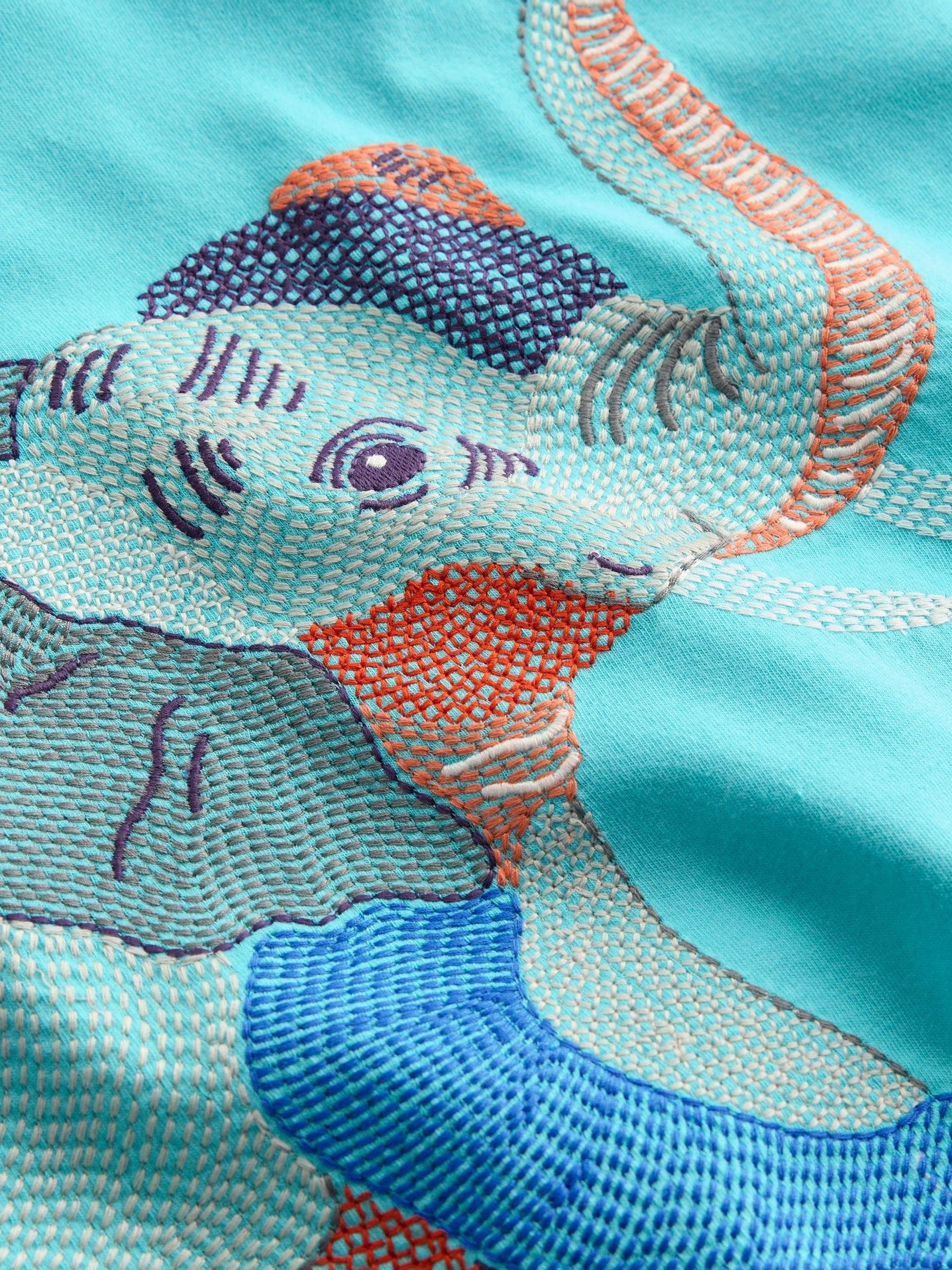 Boden Blue Superstitch T-Shirt image 3