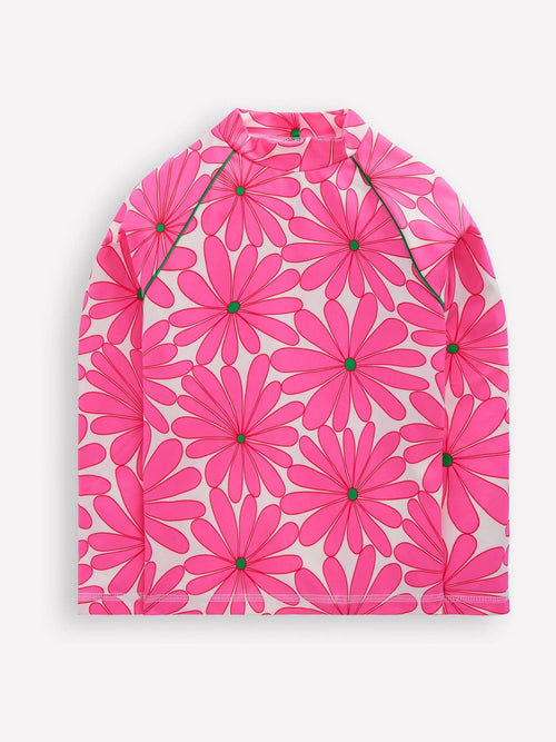 Boden Pink Sun Safe Patterned Rash Vest image 1