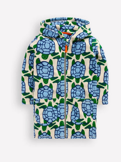 Boden Cream Towelling Zip-up Throw-on Cover-Up image 2