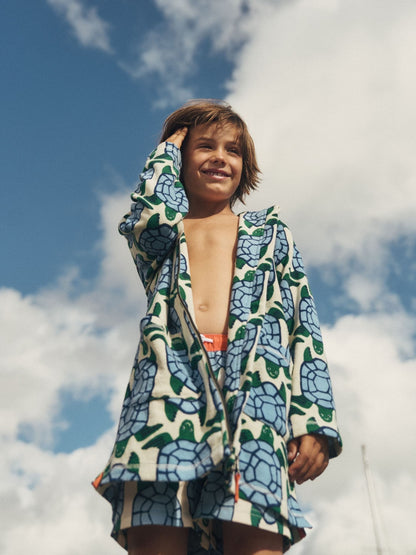 Boden Cream Towelling Zip-up Throw-on Cover-Up image 1