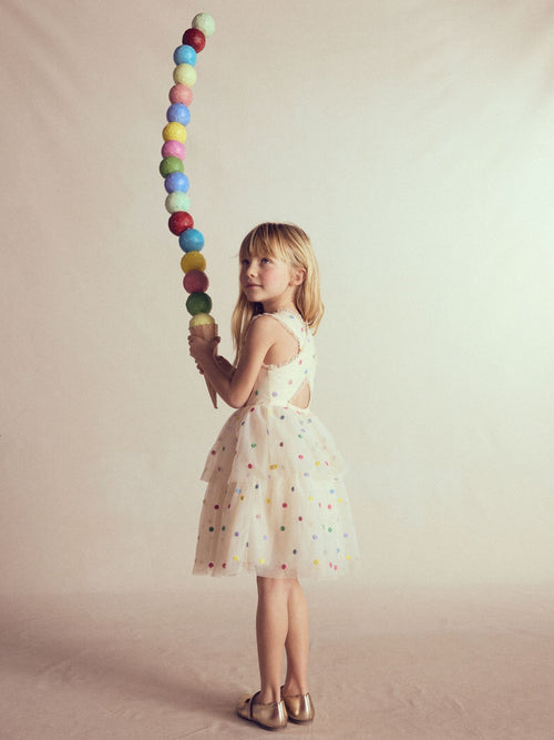 Boden Cream Spot Occasion Dress image 1