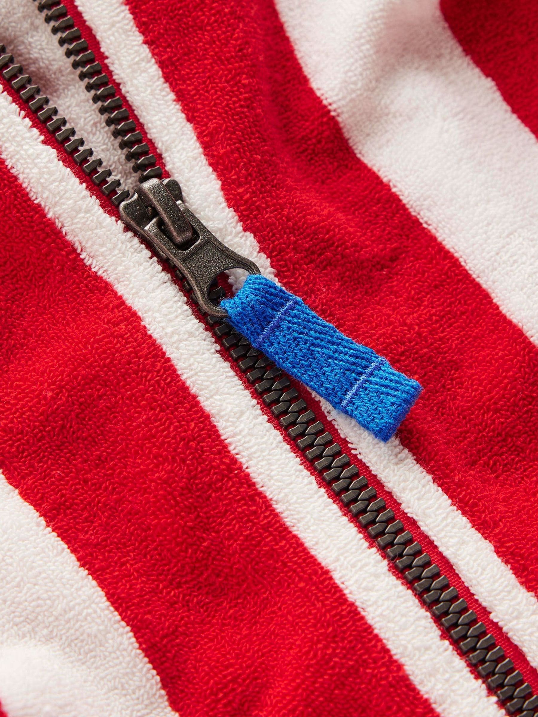 Boden Red Towelling Zip-up Throw-on Cover-Up image 3