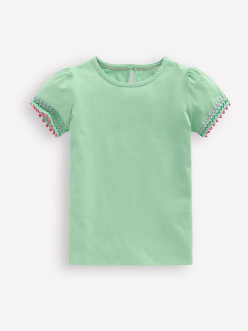 Boden Green Puff Sleeve T-Shirt image 1