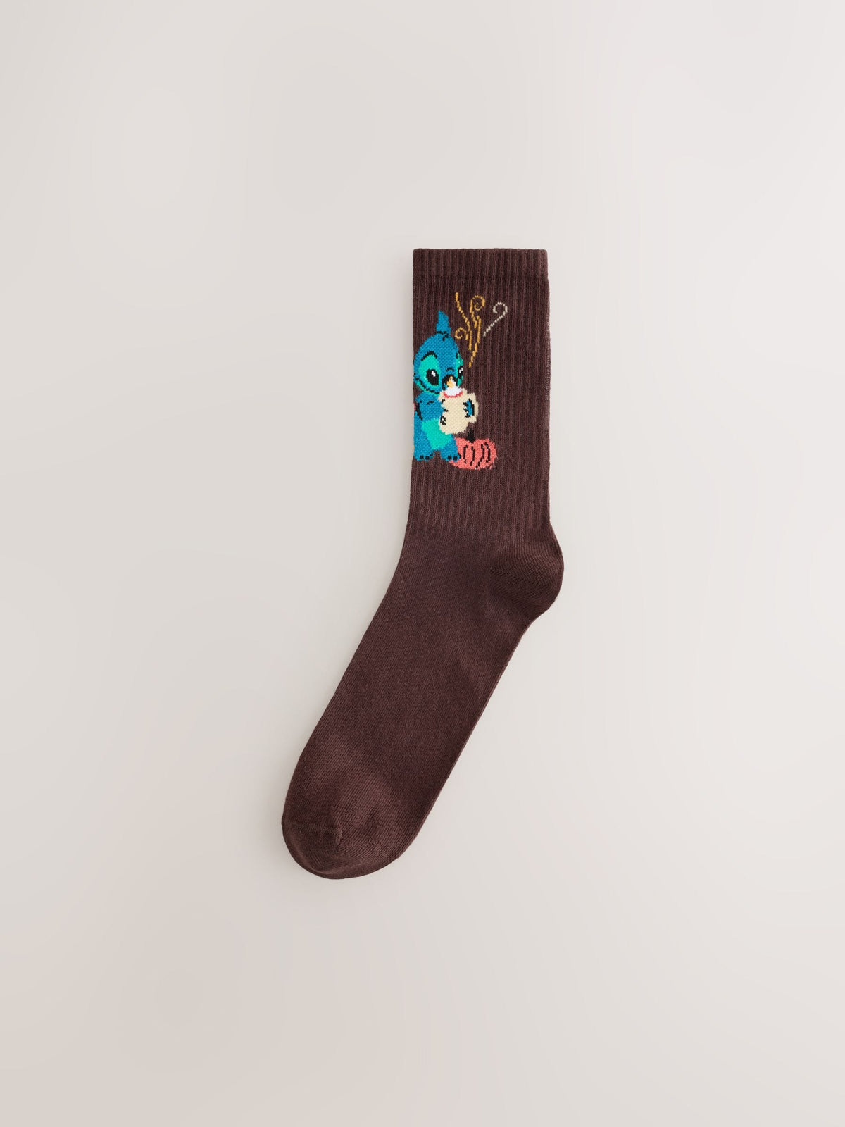 Chocolate Brown Disney Stitch Licensed Ribbed Ankle Socks 3 Pack - image 2