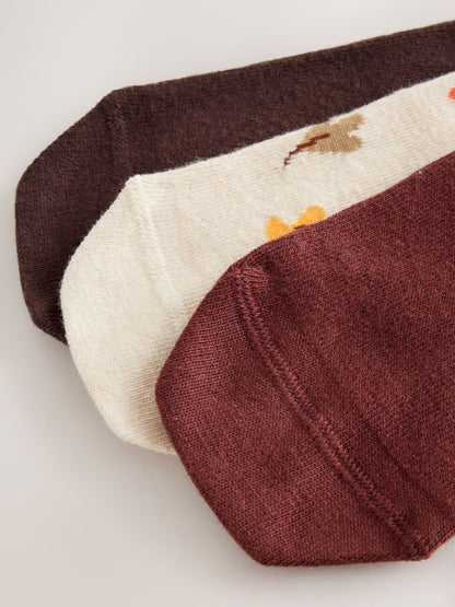 Chocolate Brown Disney Stitch Licensed Ribbed Ankle Socks 3 Pack - image 7