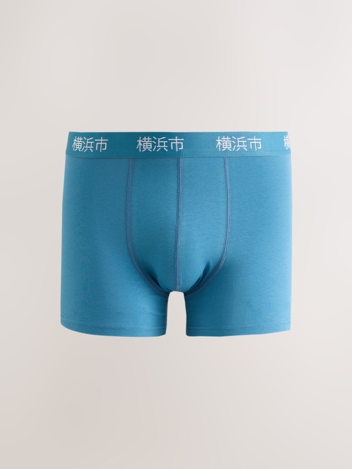 Dsiney Kidz - Blue Japanese text Waistbands 5 Pack Cotton Rich Trunk Boxers image 2
