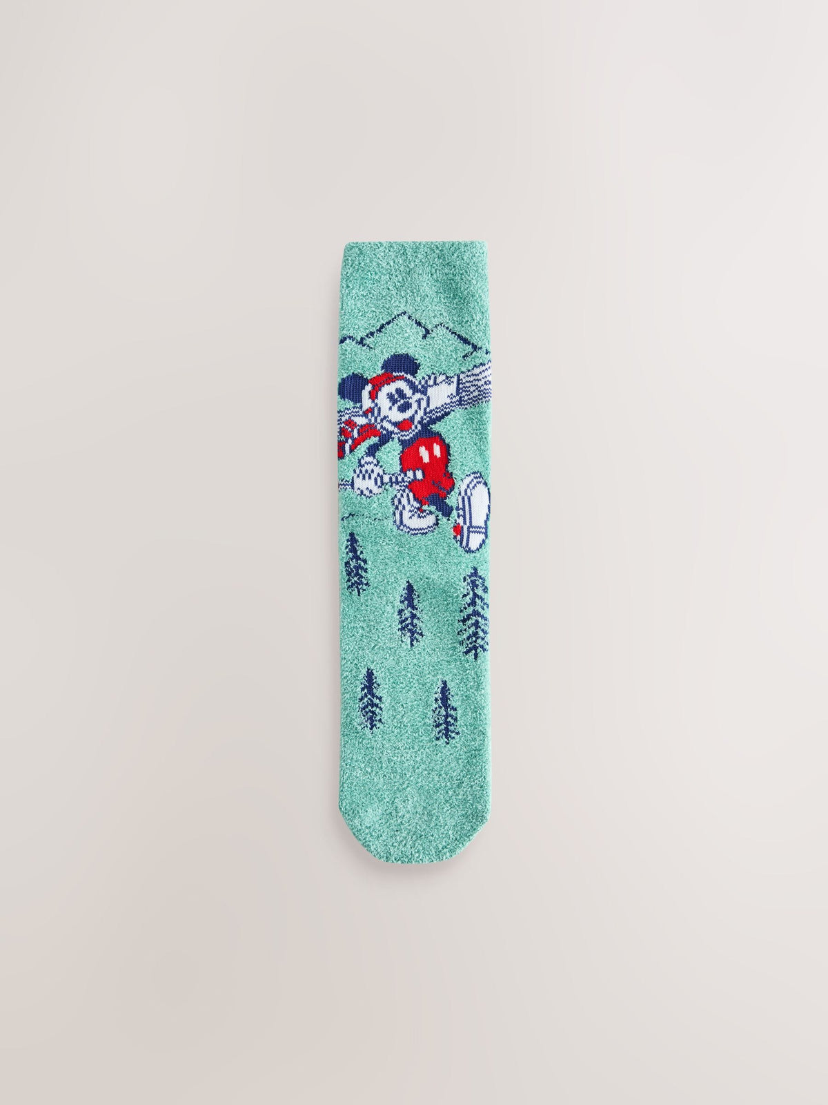 Green/Red Mickey Mouse Skiing Licensed Cosy Ankle Socks 2 Pack - image 2