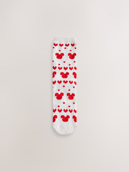 Green/Red Mickey Mouse Skiing Licensed Cosy Ankle Socks 2 Pack - image 3