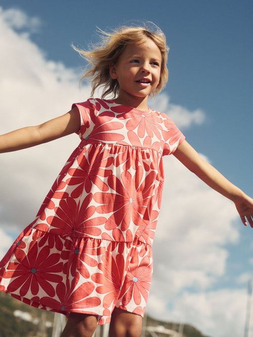Boden Orange Ariel Twirly Jersey Dress image 1