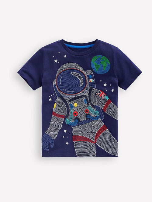 Boden Blue Glow Superstitch T-shirt image 1