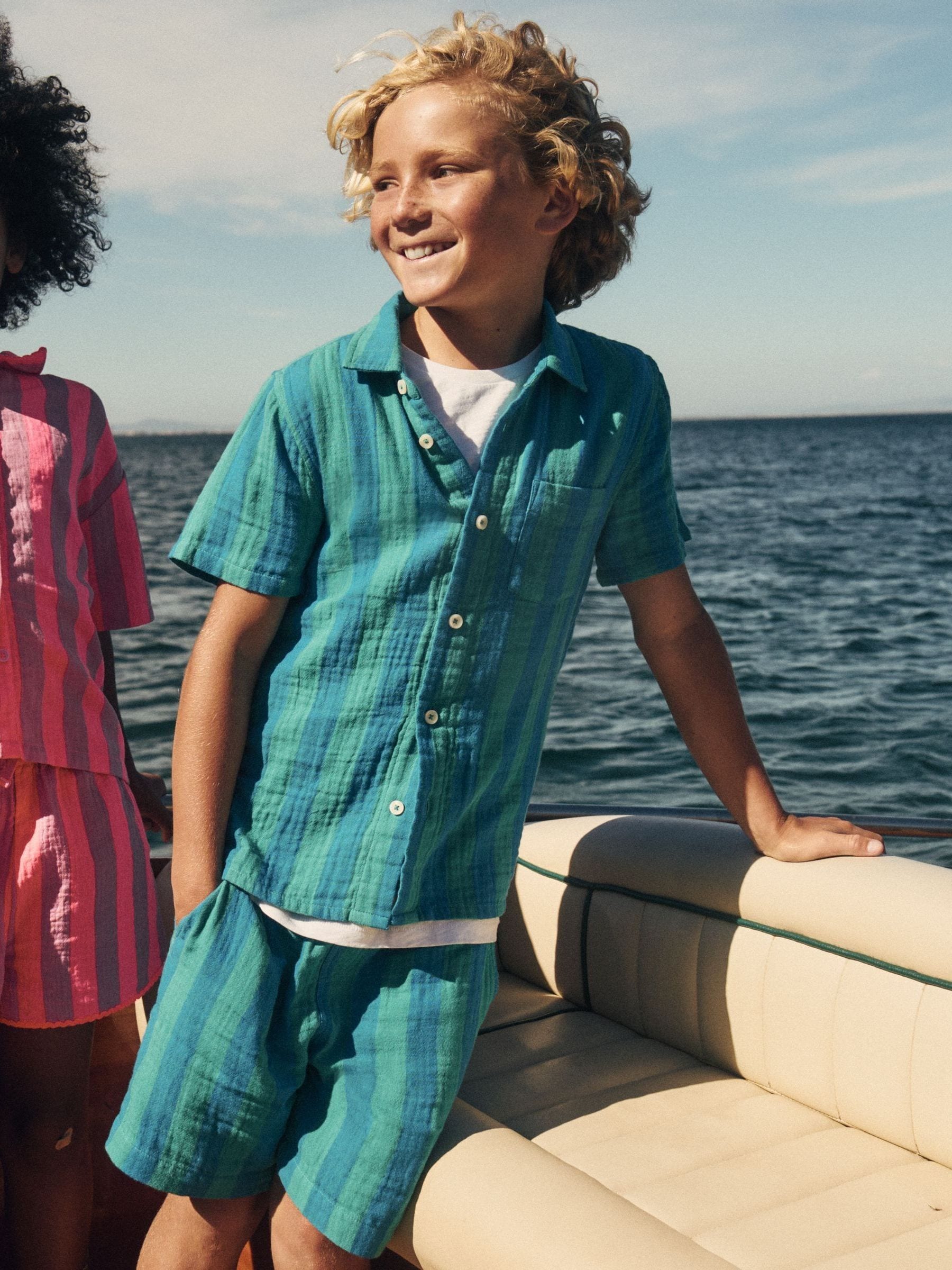 Dsiney Kidz - Boden Green Double Cloth Shorts image 1