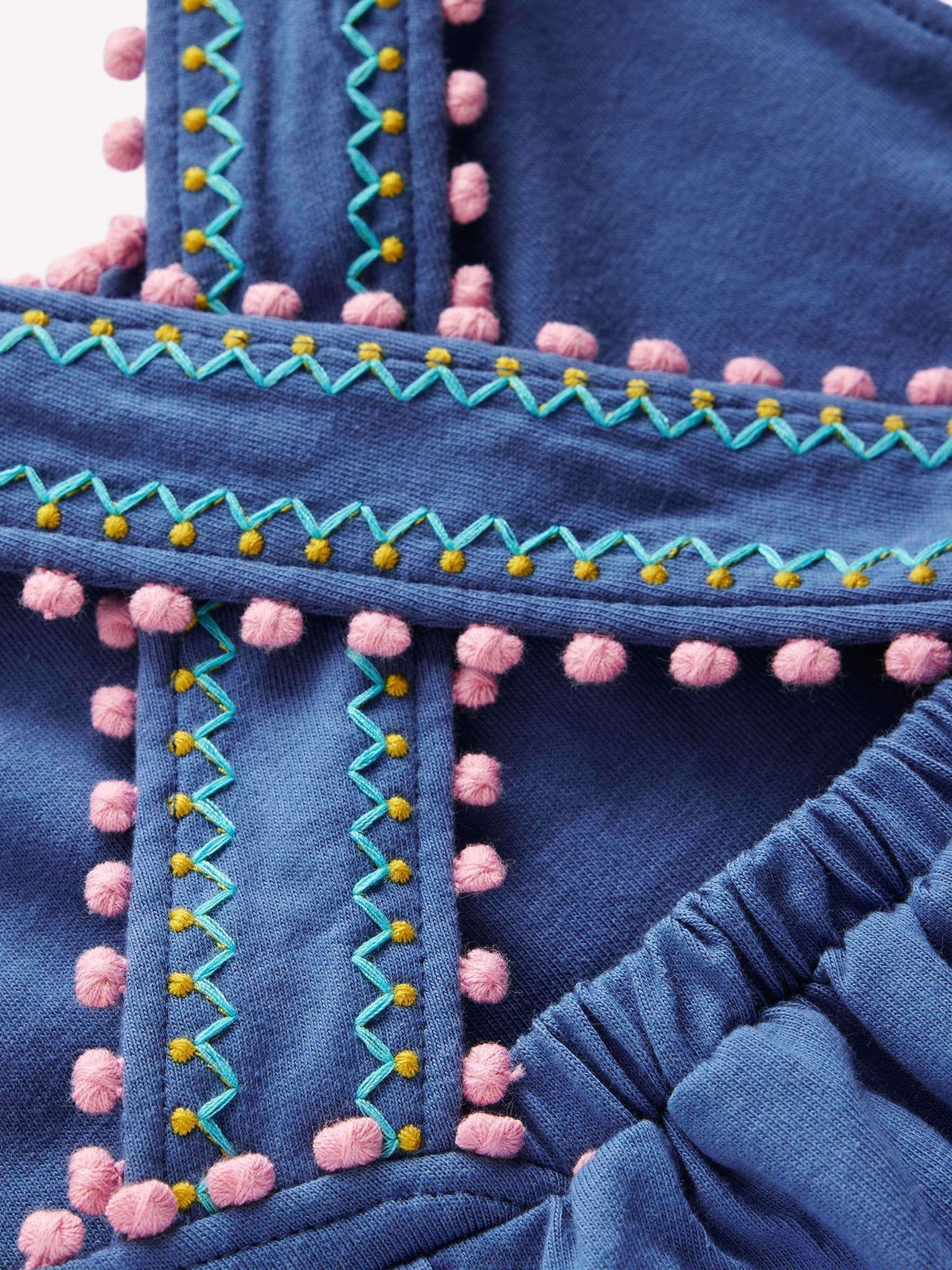 Boden Blue Cross-Back Pom Trim Dresses image 3