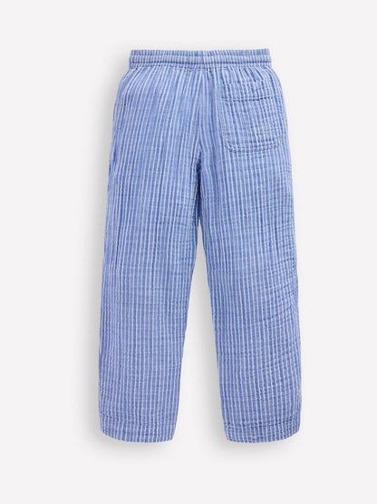 Boden Blue Double Cloth Summer Trousers image 3