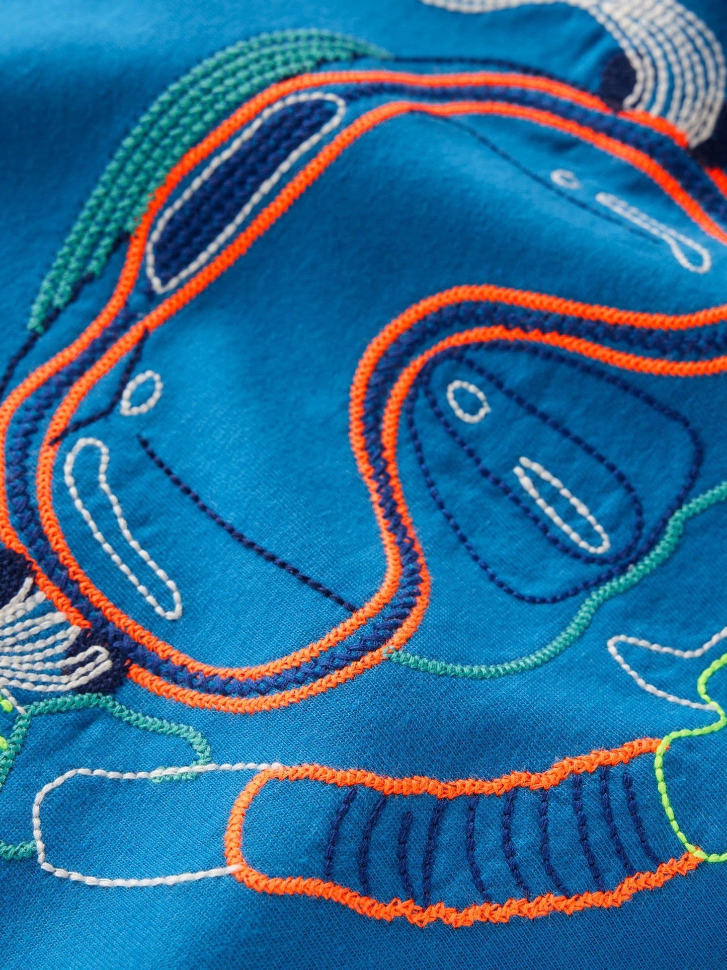 Boden Blue Linear Stitch T-shirt image 3