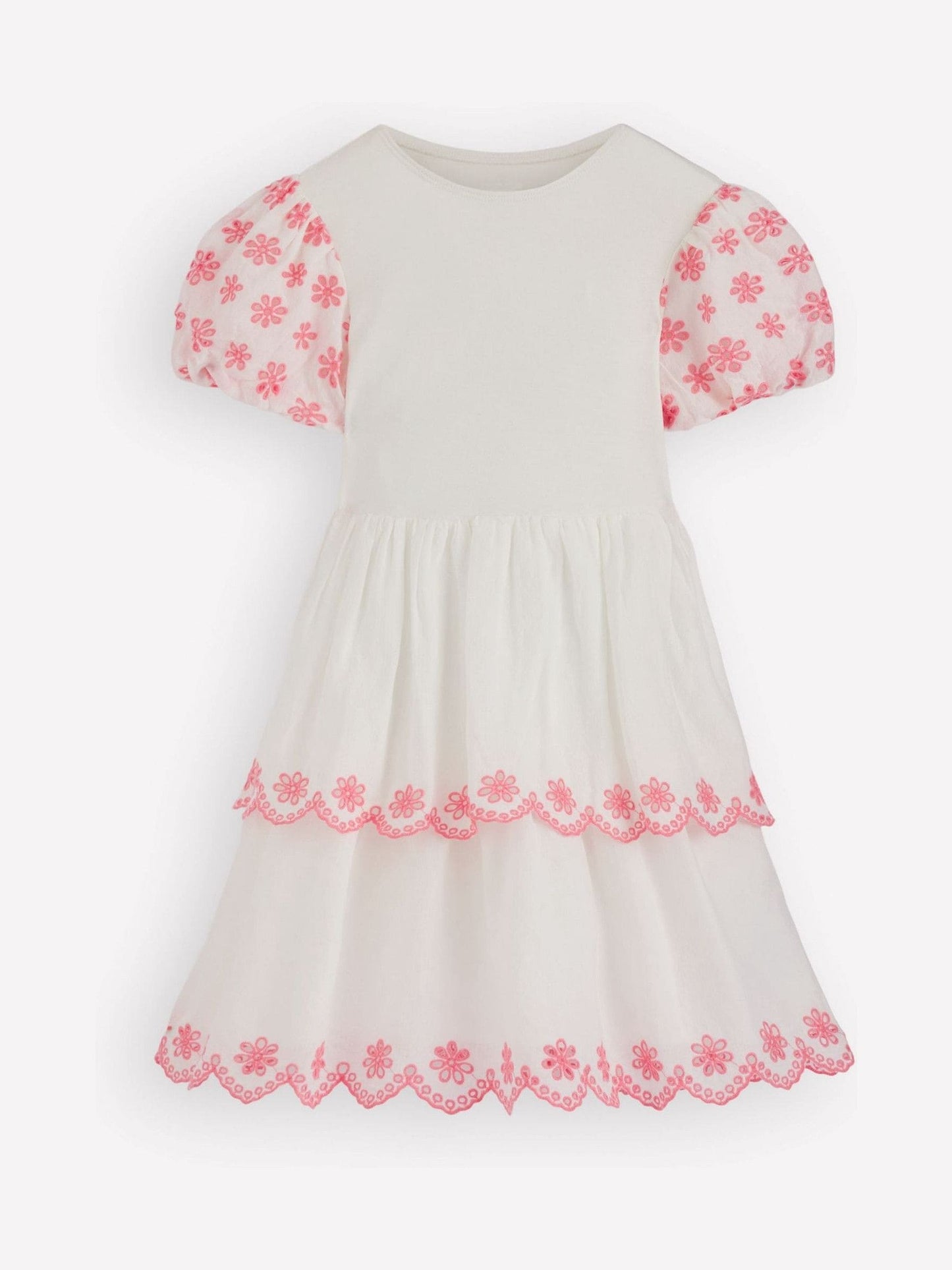 Boden Cream Broderie Rara Jersey Dress image 1