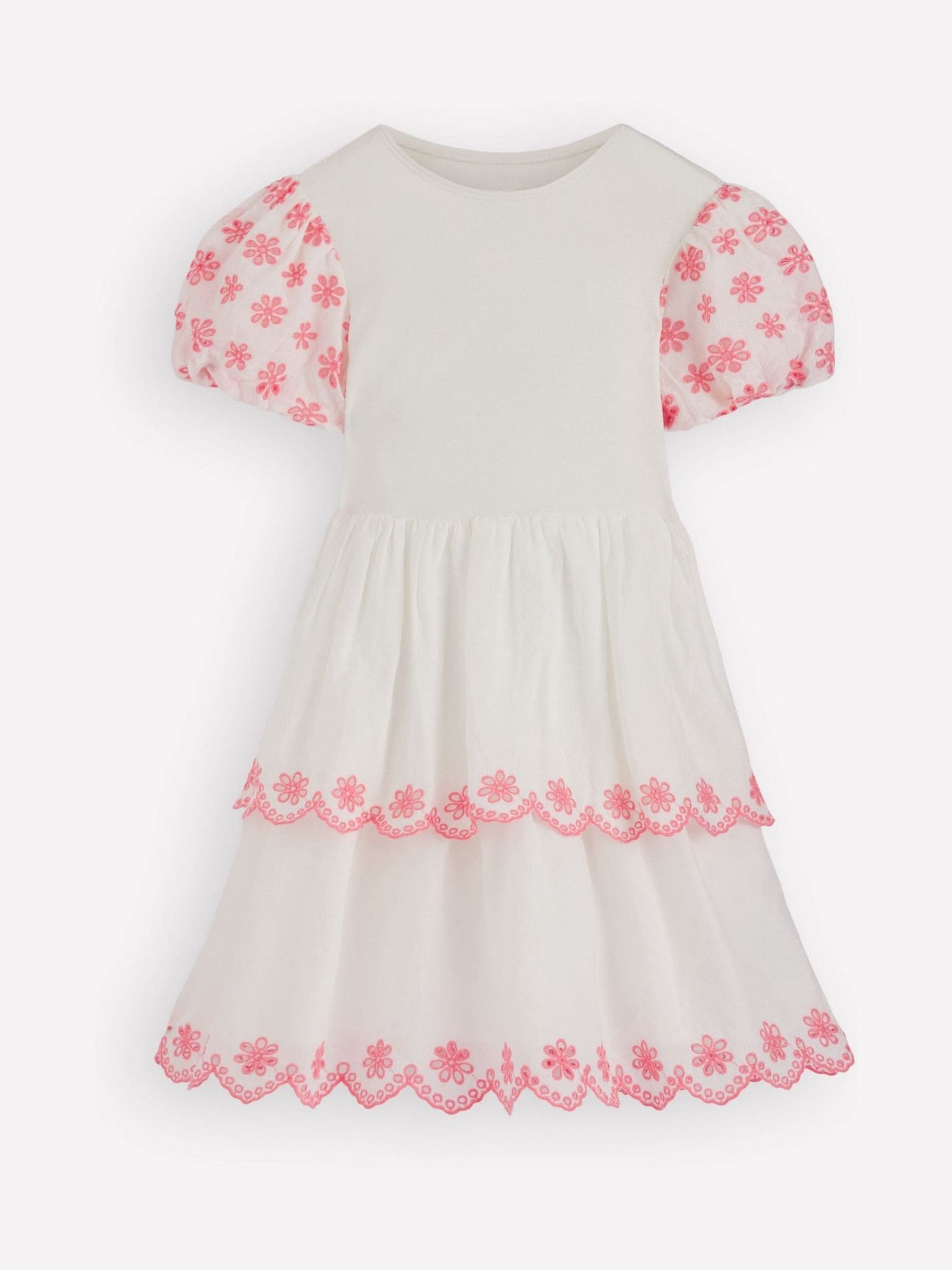 Boden Cream Broderie Rara Jersey Dress image 1