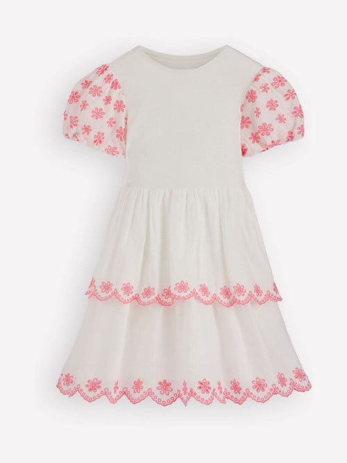 Boden Cream Broderie Rara Jersey Dress image 1