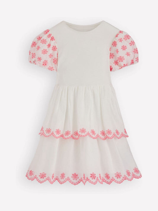Boden Cream Broderie Rara Jersey Dress image 1