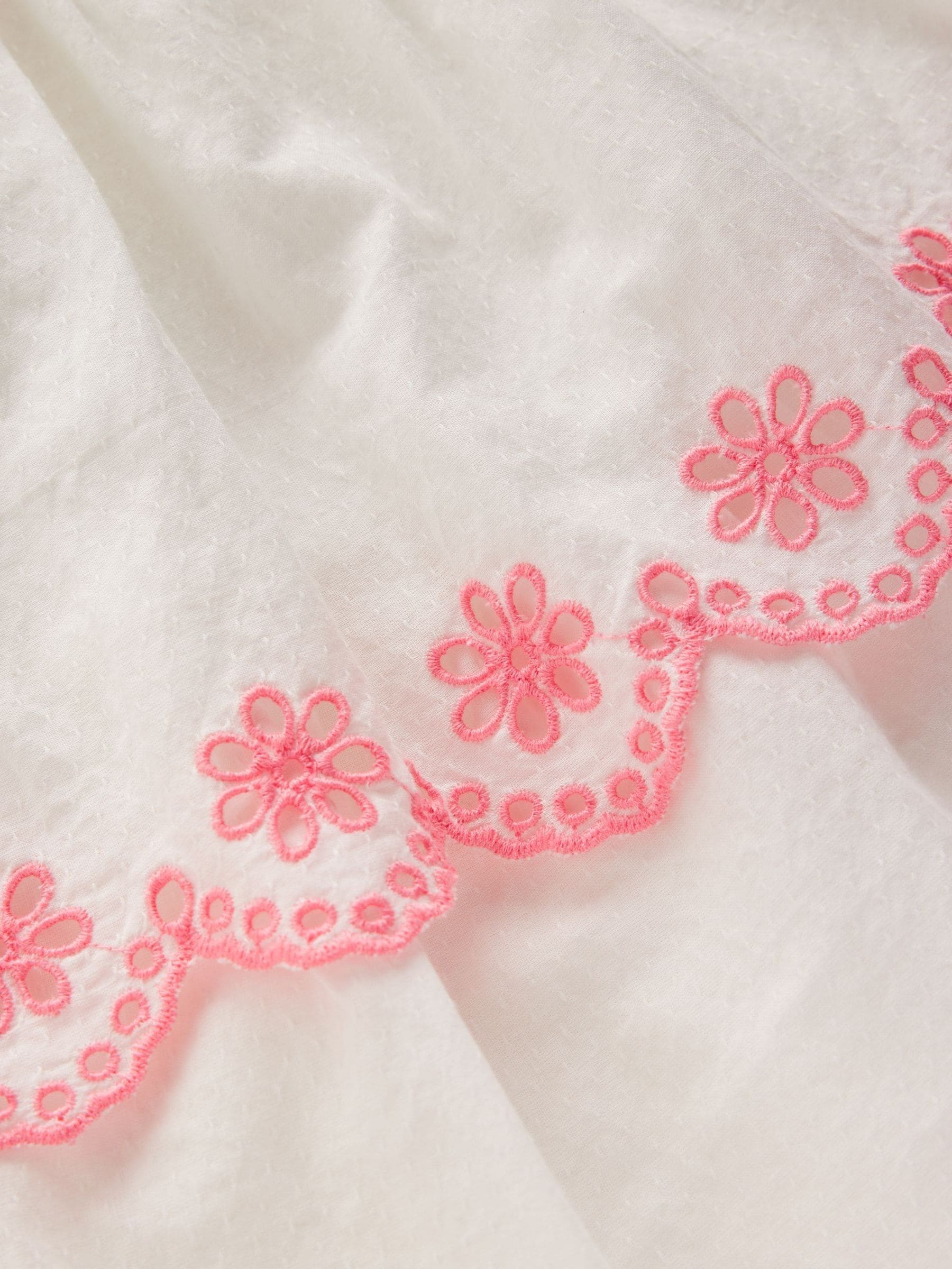 Boden Cream Broderie Rara Jersey Dress image 3