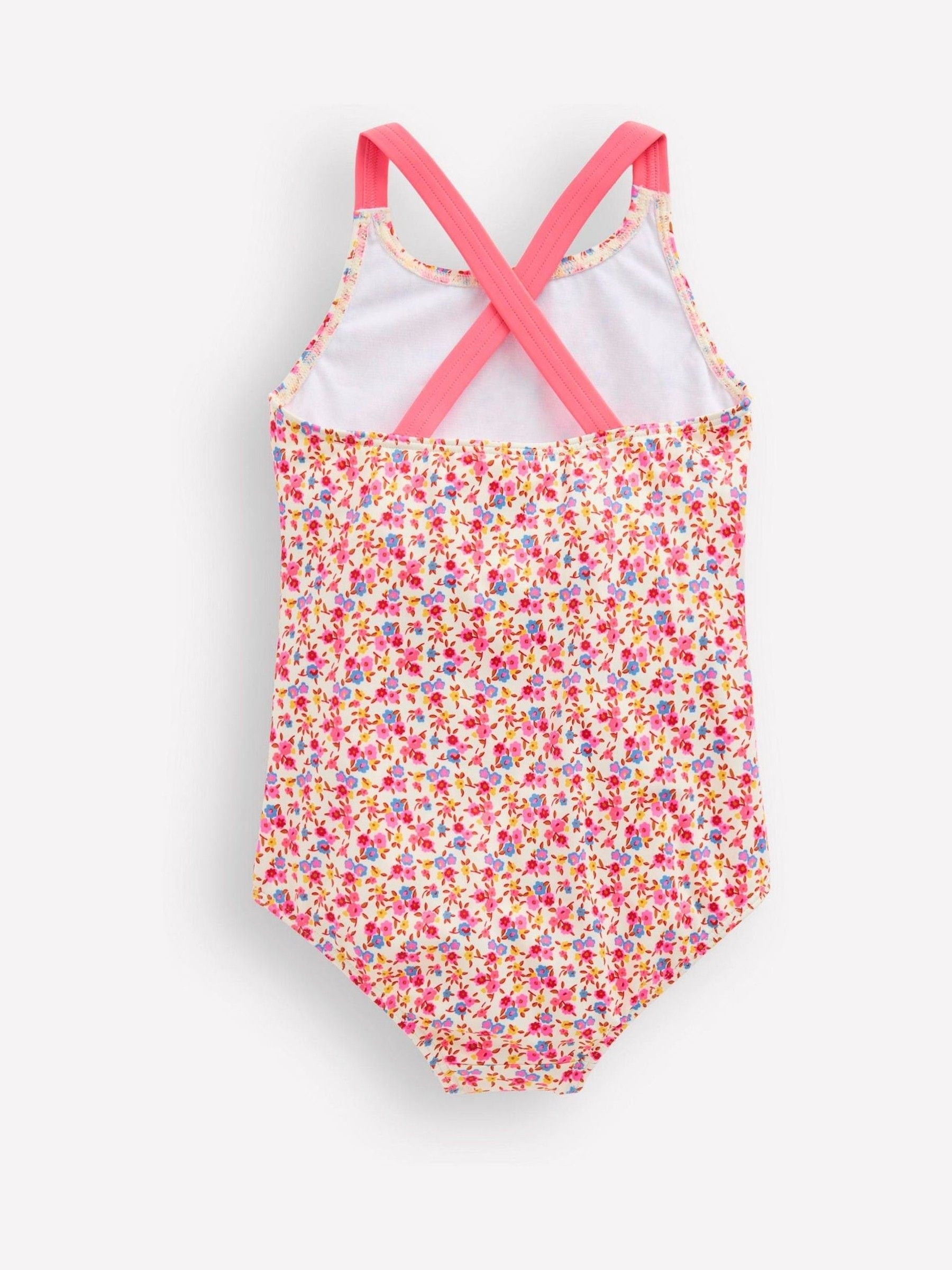 Boden Cream Cross-back Printed Swimsuit image 2