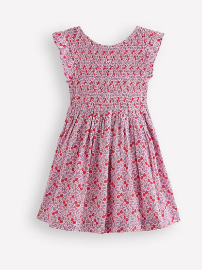 Boden Pink Bow Back Flutter Sleeve Dress image 1