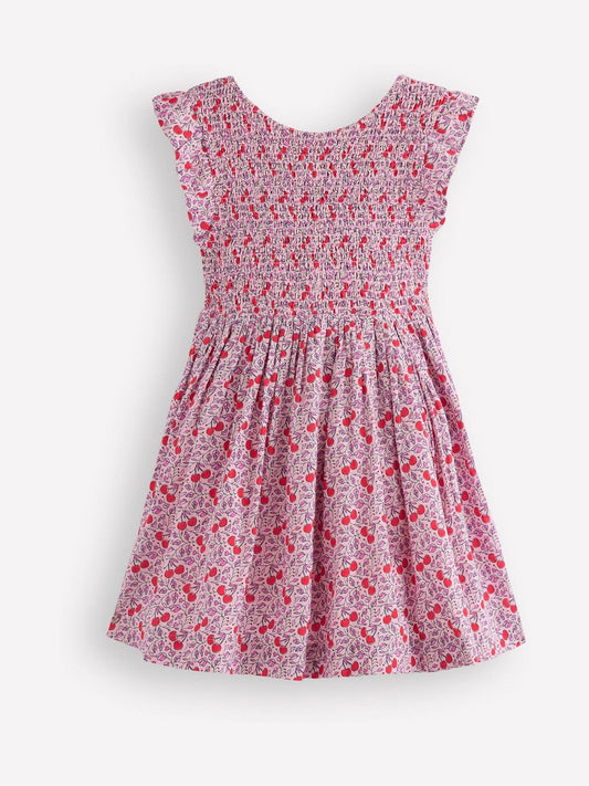 Boden Pink Bow Back Flutter Sleeve Dress image 1