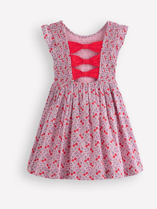 Boden Pink Bow Back Flutter Sleeve Dress image 2