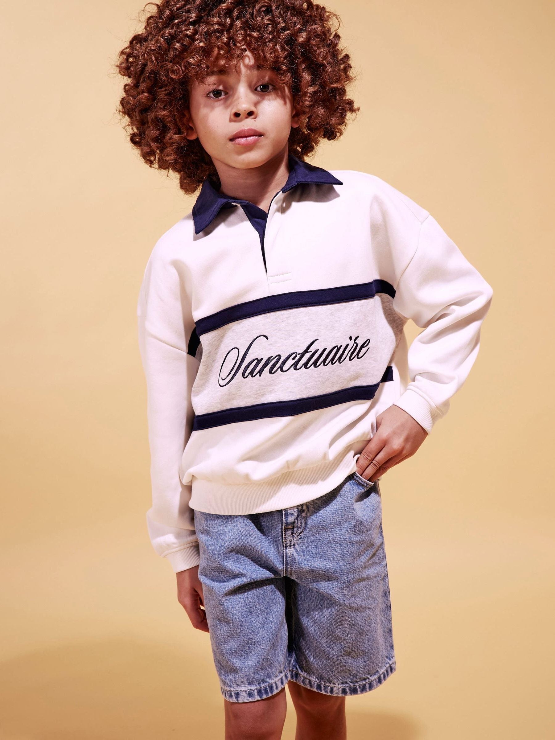 Dsiney Kidz - River Island Blue Regular Fit Washed Denim Shorts image 1