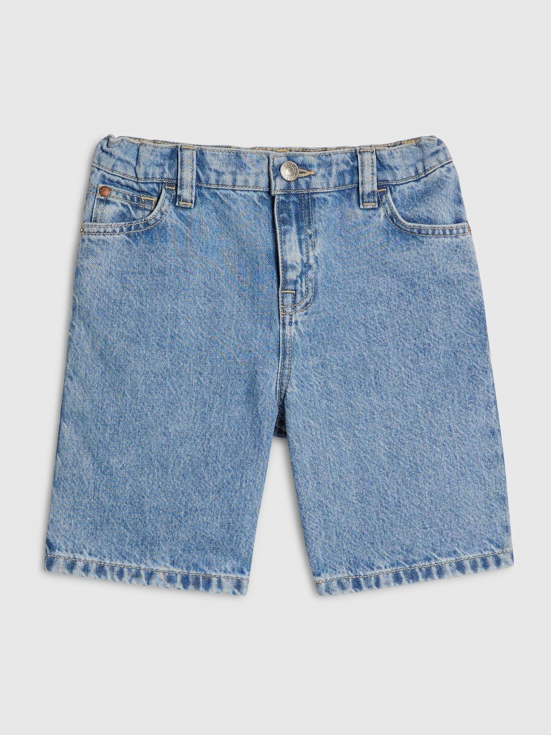 Dsiney Kidz - River Island Blue Regular Fit Washed Denim Shorts image 3