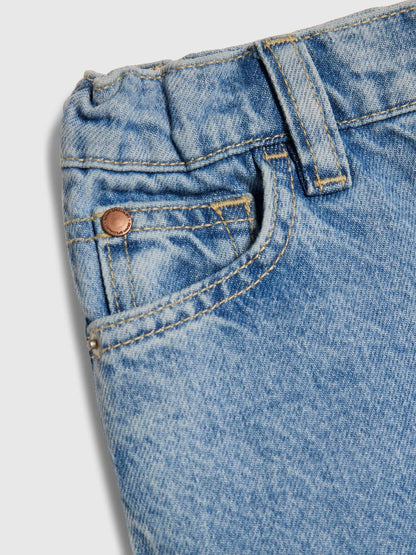 Dsiney Kidz - River Island Blue Regular Fit Washed Denim Shorts image 5