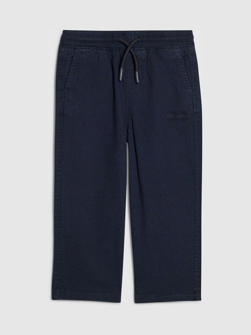 River Island Navy Blue Regular Fit Pull On Trousers image 1