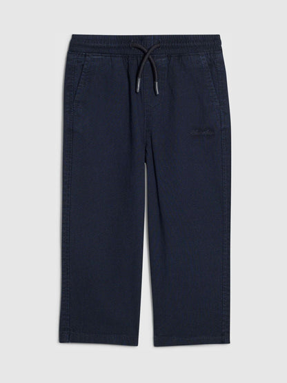 River Island Navy Blue Regular Fit Pull On Trousers image 1