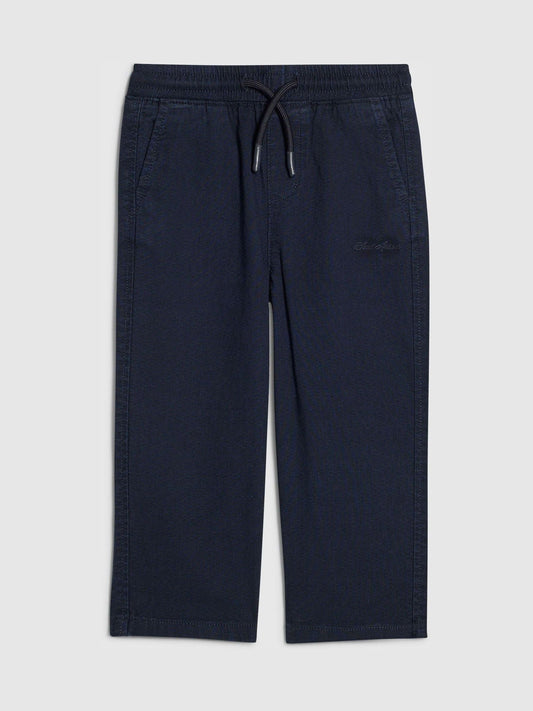 River Island Navy Blue Regular Fit Pull On Trousers image 1