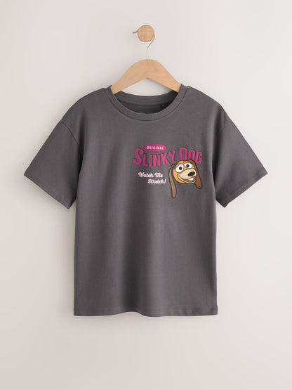 Dsiney Kidz - Grey Slinky Dog Oversized Graphic T-Shirt (3-16yrs) image 1