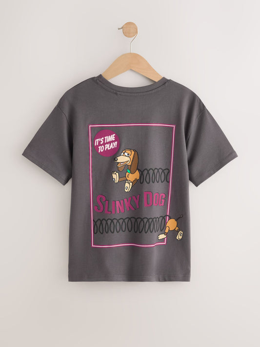 Dsiney Kidz - Grey Slinky Dog Oversized Graphic T-Shirt (3-16yrs) image 2