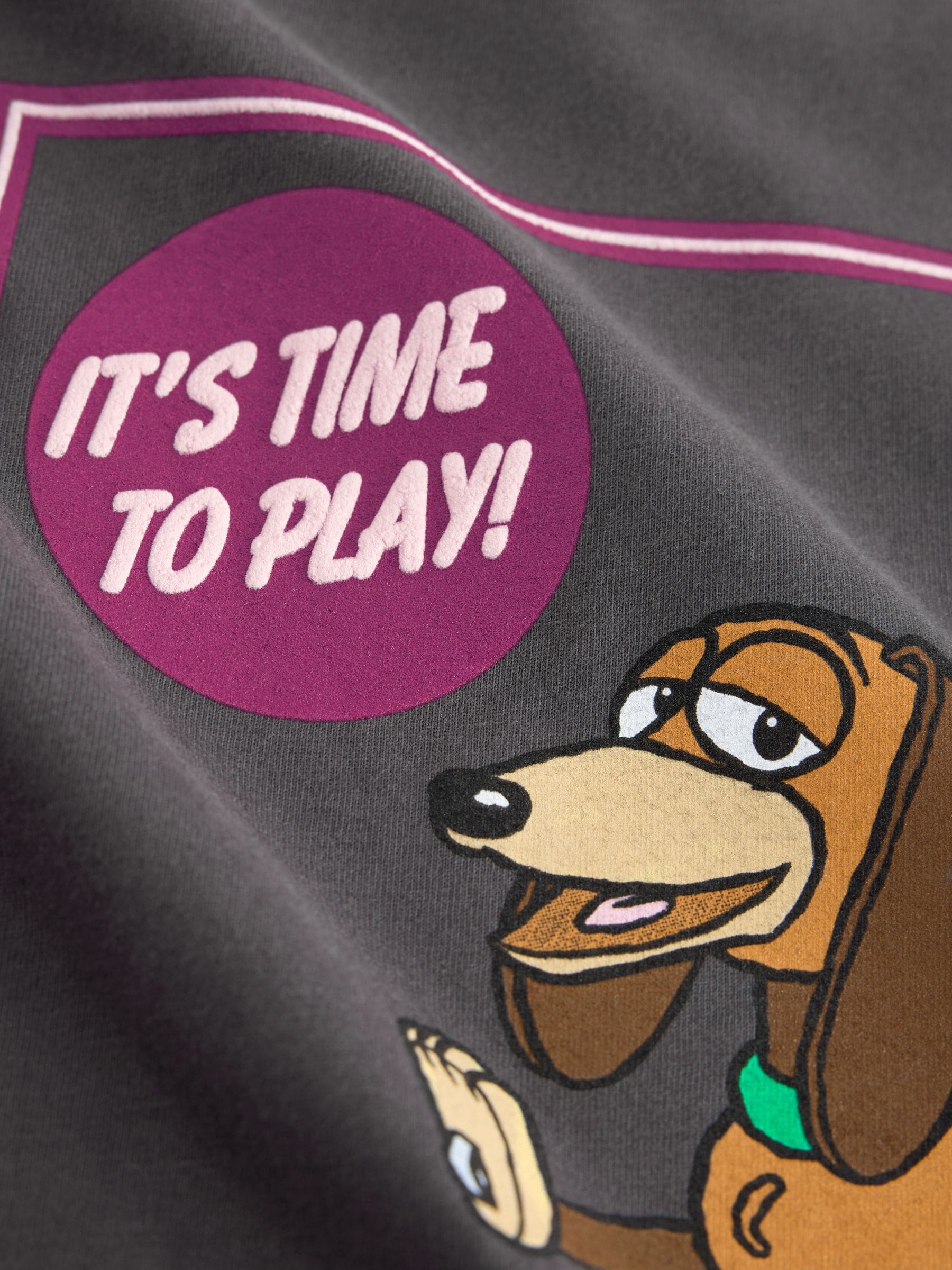 Dsiney Kidz - Grey Slinky Dog Oversized Graphic T-Shirt (3-16yrs) image 4